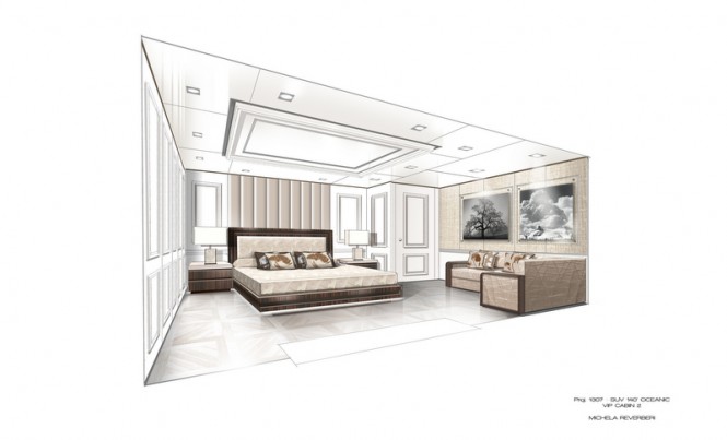 Oceanic Yachts 140 superyacht Hull no. 1 - VIP Cabin