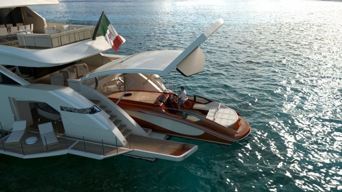 Wider 165 Yacht - aft view