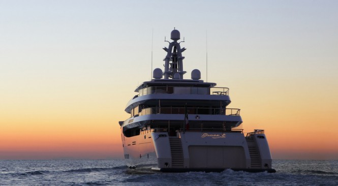 Grace E superyacht - rear view