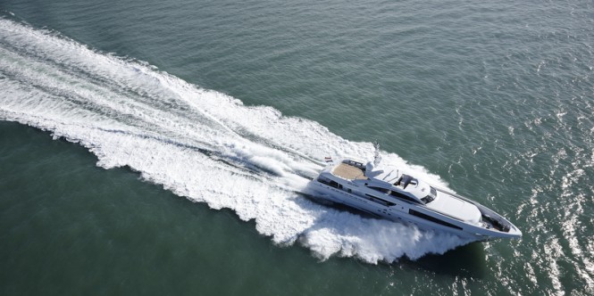 Galatea superyacht undergoing sea trials - Photo by Dick Holthuis