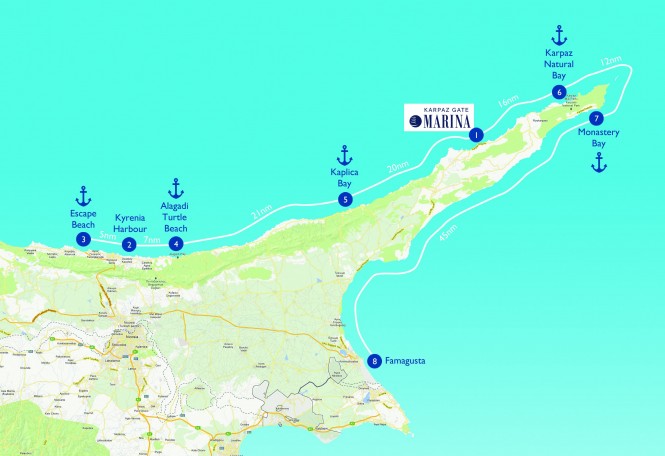 Karpaz Gate Marina is situated on the Karpaz Peninsula in Northern Cyprus