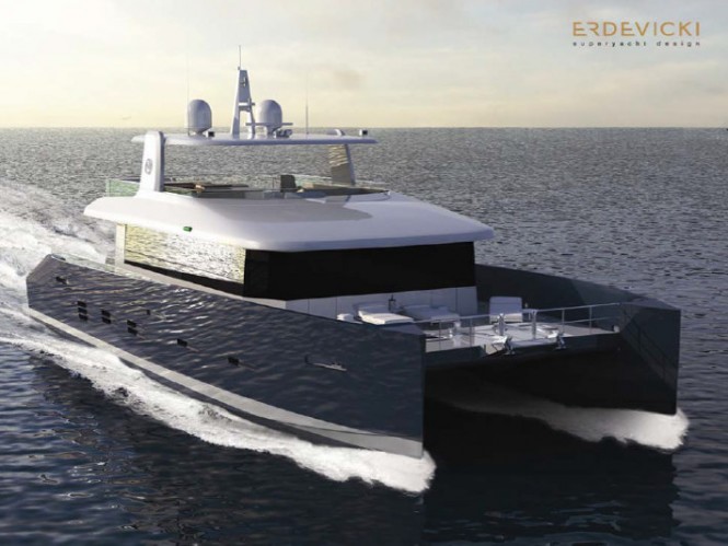 Luxury yacht KingCAT80 design by Ivan Erdevicki - Open Fly Bridge Version