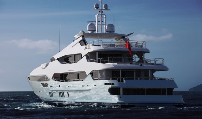 Motor yacht SS 155 by Sunseeker - aft view