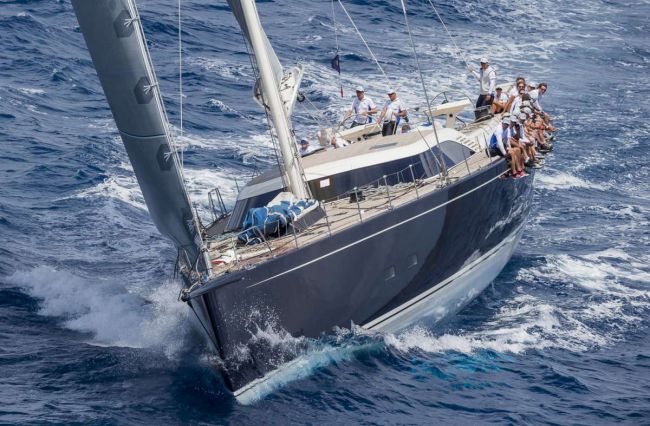 Nilaya, Division A winner. Loro Piana Caribbean Superyacht Regatta & Rendezvous 2014. Photo Carlo Borlenghi/Superyacht Media.