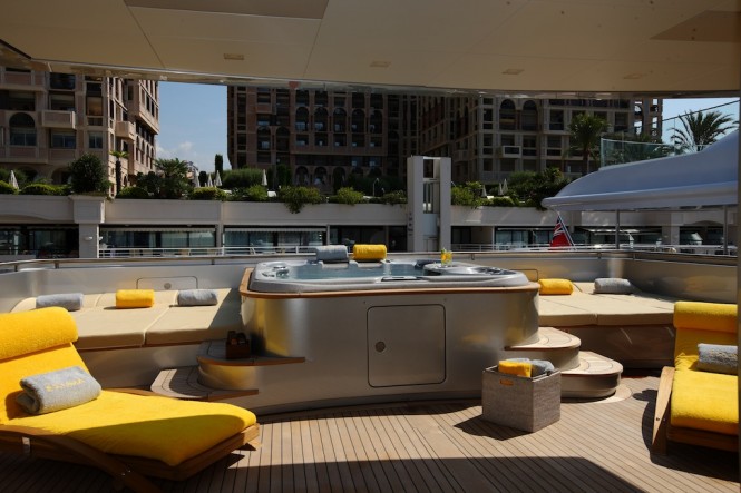 Spa Pool aboard Superyacht Exuma -  Photo courtesy of Perini Navi