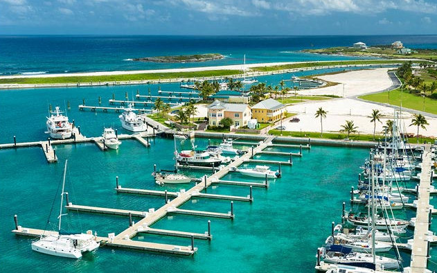 The Marina at Sandals Emerald Bay in the fabulous Bahamas yacht charter destination - the Exumas Islands