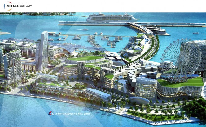 The Melaka Gateway in the popular Southeast Asia yacht charter destination - Malaysia