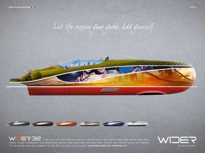 The marketing campaign for the new Wider 32 superyacht tender by Wider Yachts