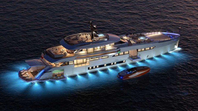 W165 Yacht by night