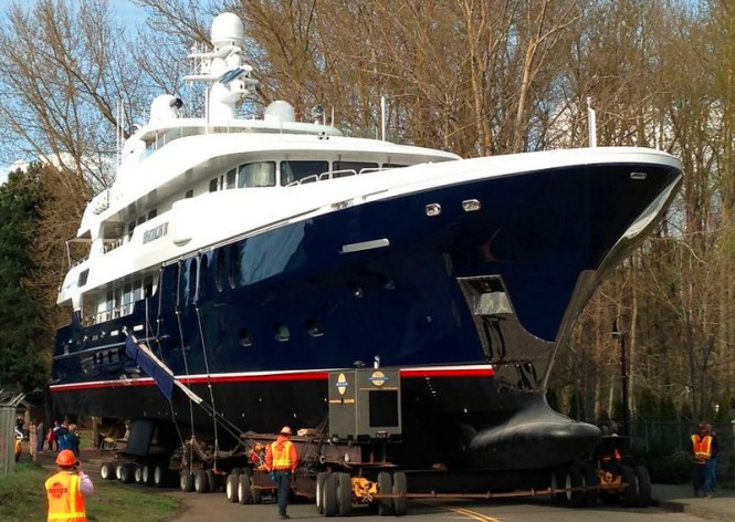 50m Christensen motor yacht D'Natalin IV with unique glass by Glasshape