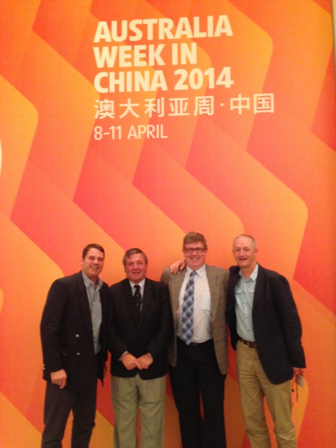 From the left Peter Dowdney - Ronstan Richard Chapman - Coursemaster Steven Vincent - Veem Alistair Murray - Ronstan