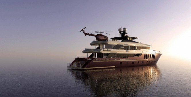 Luxury motor yacht Miracle concept - aft view