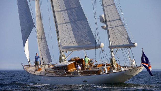 Stephens Waring-designed 90' sailing yacht Bequia - Photo credit to Langley Photography