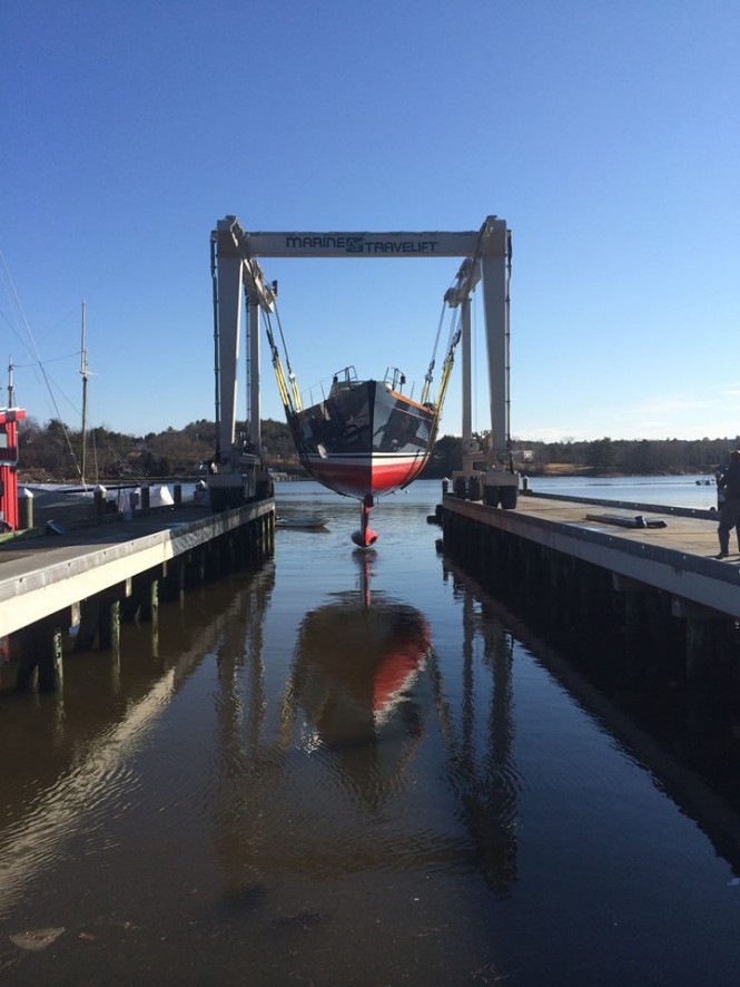 Luxury yacht SYMMETRY at Front Street Shipyard