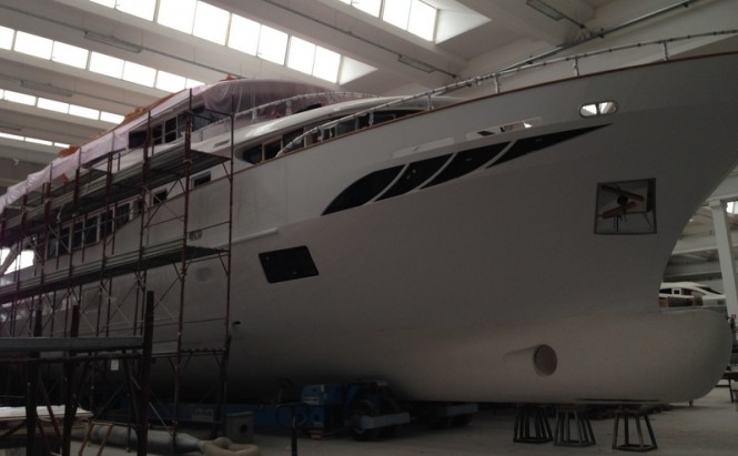 Navetta 30 superyacht GATSBY under construction at Filippetti Yacht