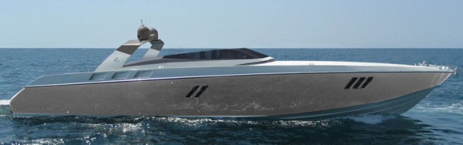 OTAM 80 Millennium OPEN Yacht in gold grey