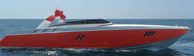 OTAM 80 Millennium OPEN Yacht in red