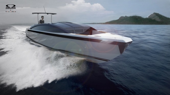 Rendering of 9.5m Limousine Tender at full speed