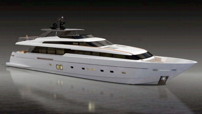 Rendering of Sanlorenzo SL118 Yacht