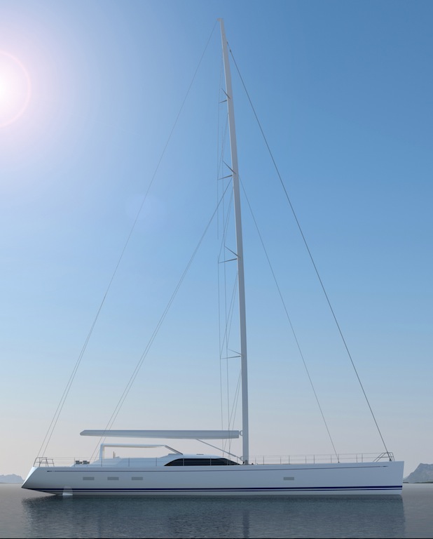 Rendering of superyacht Swan 105 RS by Nautor's Swan