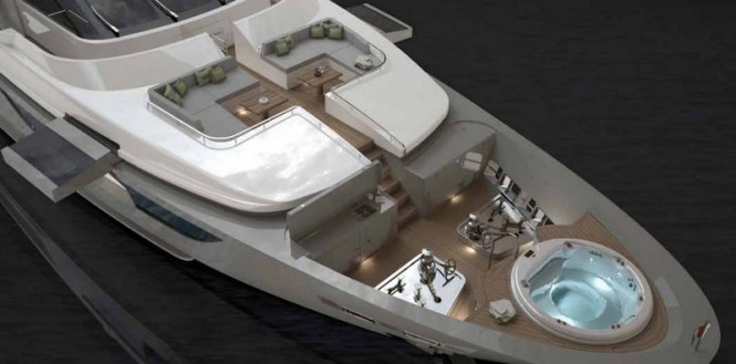 Sanlorenzo SD126-40 Yacht from above