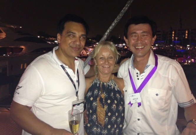 Steffan Panaho Auckland Tourism Events and Economic Development MaryAnne Edwards Superyacht Australia CEO and Arthur Tay Marine One 15