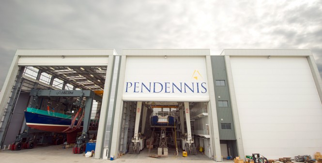 Superyachts Rebecca & Chrisptopher in Pendennis' new construction halls