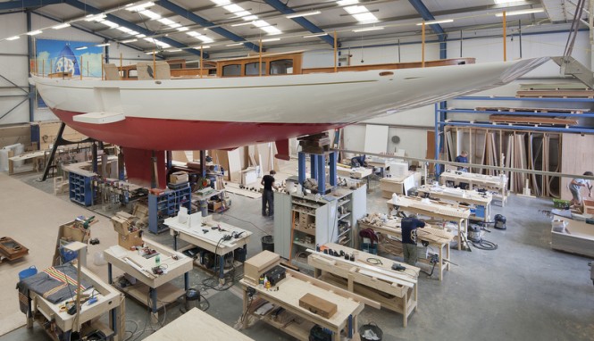 Third Truly Classic 90 Yacht under construction at Claasen