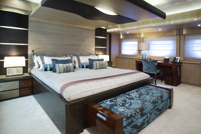 Super Yacht Lady M Master Cabin