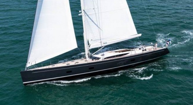 Baltic 107 superyacht Inukshuk under sail - Photo credit to SYM