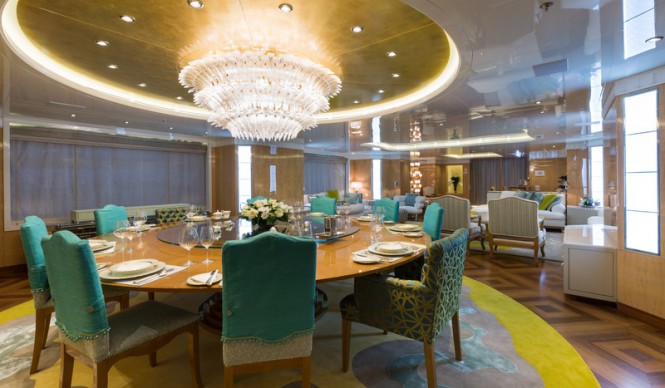 Lady Candy Yacht - Dining - Image by Jeff Brown Superyacht Media