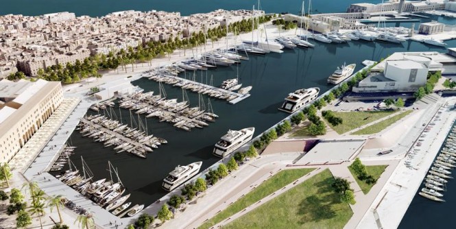 Marina Port Vell nestled in the fantastic Barcelona yacht vacation destination in Spain