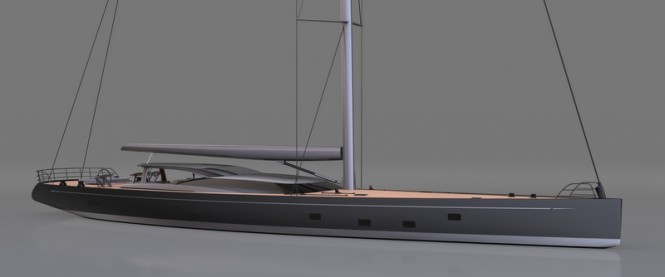 Rendering of the 46m Vitters superyacht Ganesha