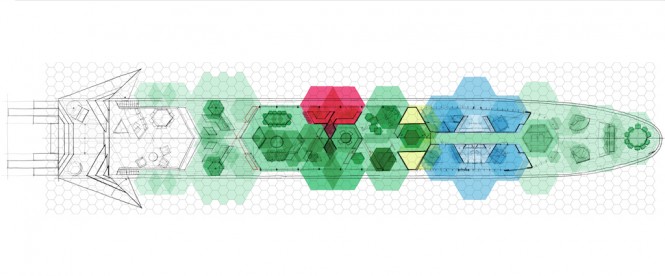 Super Yacht 90m X-KID STUFF - Main Deck layout - Credits Pastrovich