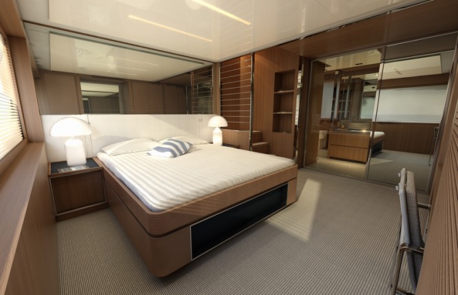 Superyacht Riva 88 Miami - Owners Cabin