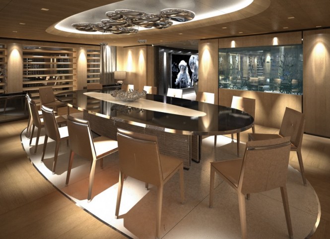 Tankoa super yacht S693 - Dining Room