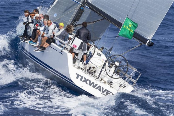 Bernard Vananty's Swan 42 Yacht TIXWAVE - overall winner of the 2014 Giraglia Rolex Cup - Photo by Rolex Carlo Borlenghi