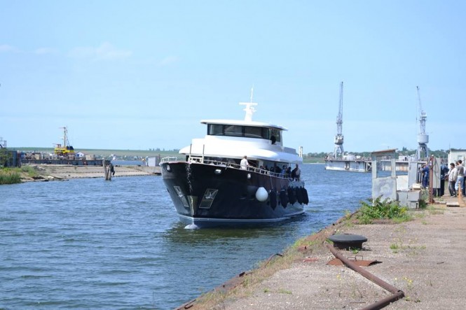 Luxury yacht Destiny on the water
