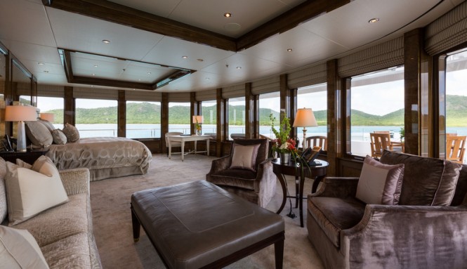 Luxury yacht INVICTUS - Master Stateroom - Photo by Jeff Brown