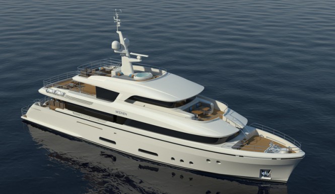 Motor yacht Martinique from above