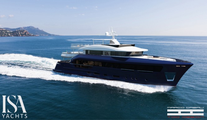 New 40m superyacht concept from Berlinetta series developed by Marco Casali Too-design and ISA Yachts