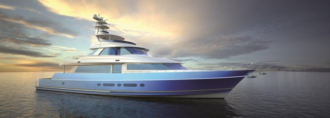 Rendering of the 115' Nordlund Sportfisher superyacht NETTO