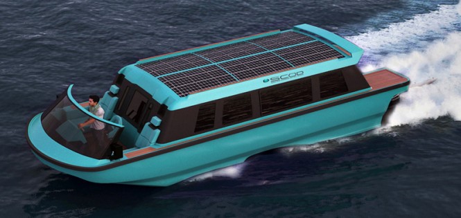 SWATH Electra Glide Limousine Tender underway