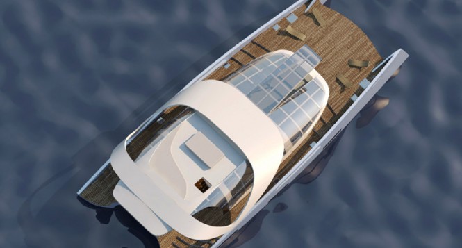 Super yacht AIR 99 from above