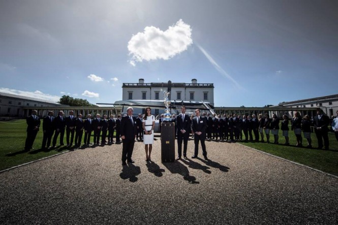 The full Ben Ainslie Racing team with the support of HRH The Duchess of Cambridge