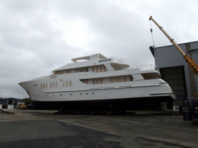 135ft JFA motor yacht in build
