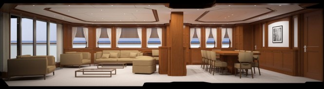 135ft JFA yacht - Main Saloon