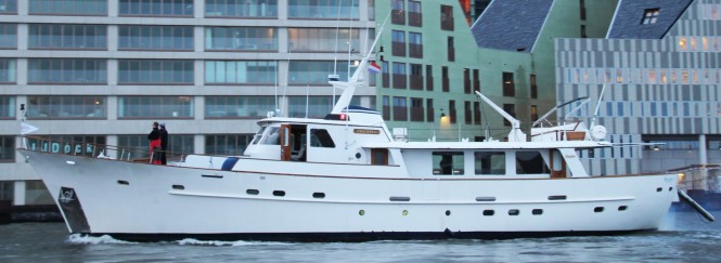 26m Feadship superyacht Olympia (ex Monara) with items by FEEBE