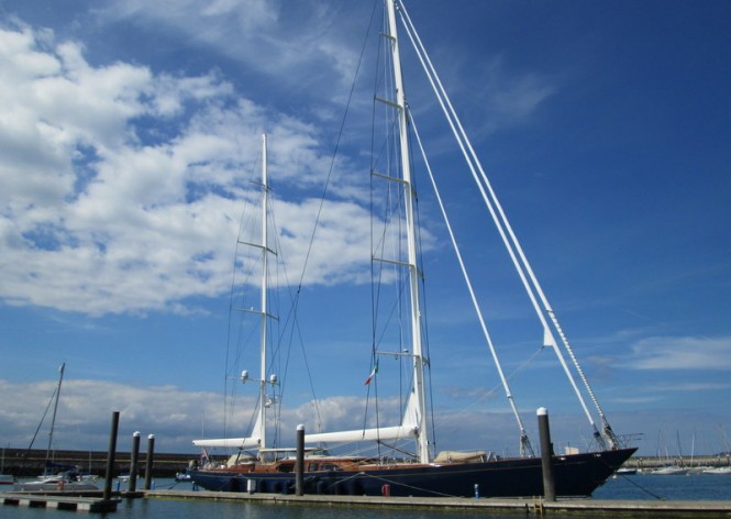 46m Pendennis superyacht Christopher in Dun Laoghaire Marina, a fabulous Ireland yacht holiday destination
