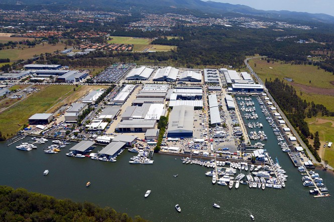 Aerial view of the Gold Coast International Marine Expo